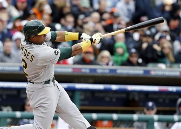 Oakland Athletics Left fielder Yoenis Cespedes