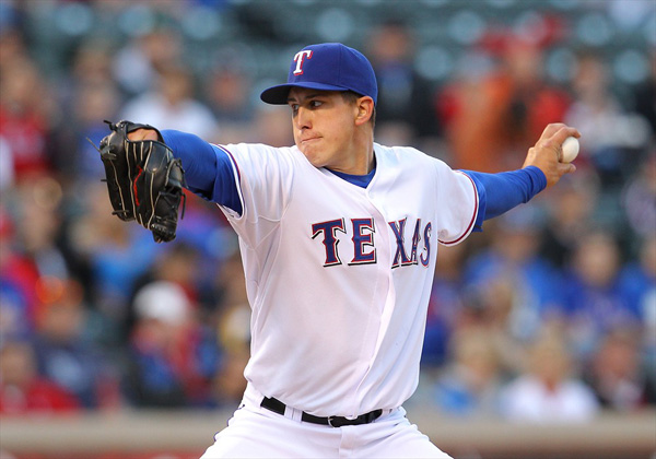 Texas Rangers starting pitcher Derek Holland