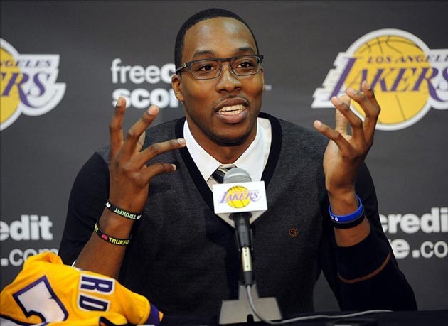 Los Angeles Lakers center Dwight Howard