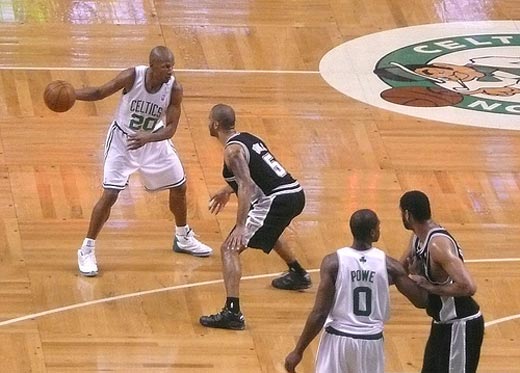 Ray Allen heavily guarded